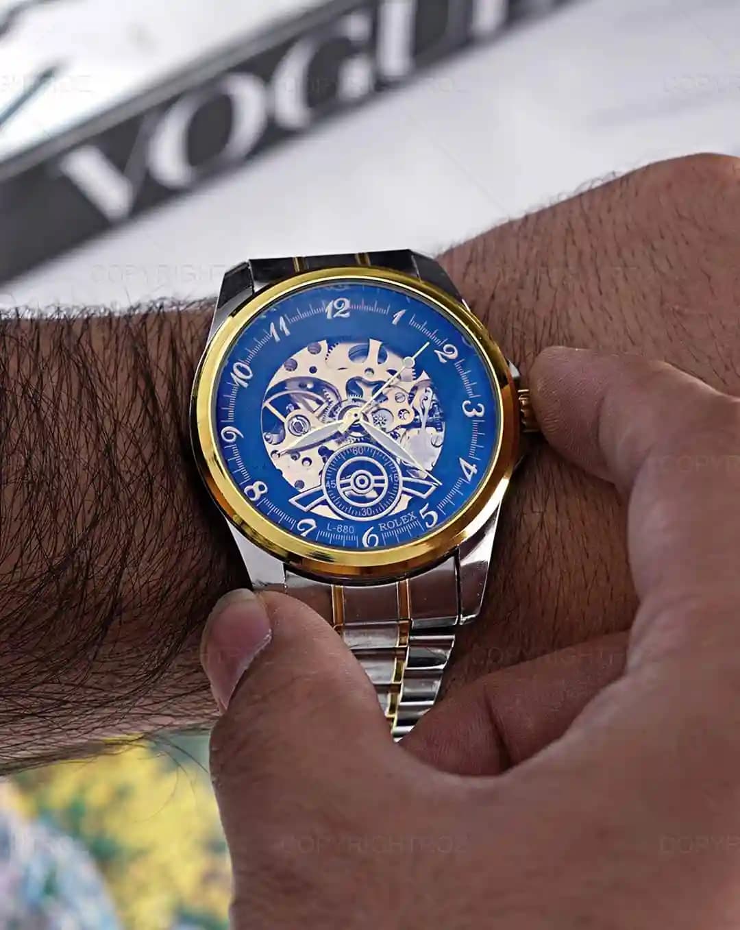 ساعت مچی اتوماتیک رولکس ROLEX طرح اسکلتون مدل 1466 — تصویر ۳