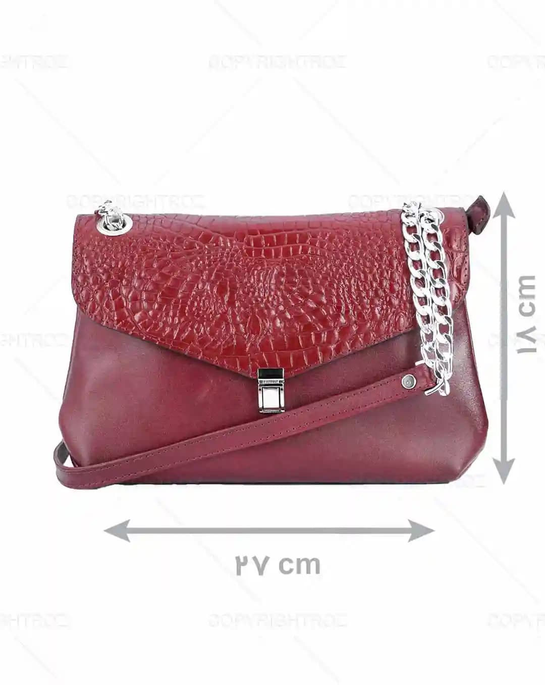 کیف دوشی زنانه چرم طبیعی طرح دریا مدل 1434 — تصویر ۱۲