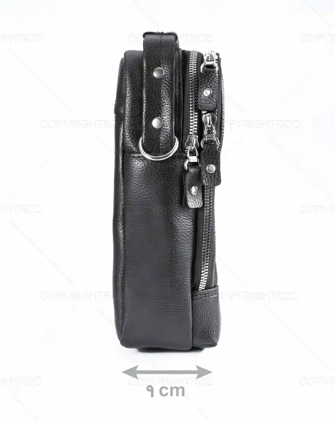 کیف دوشی چرمی لاگوست LACOSTE مدل 1425 — تصویر ۵