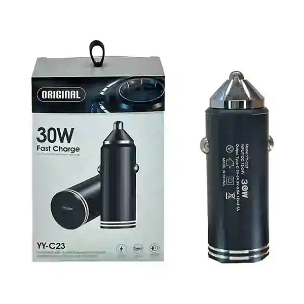 شارژر فندکی فست شارژ 30 وات مدل YY-C23