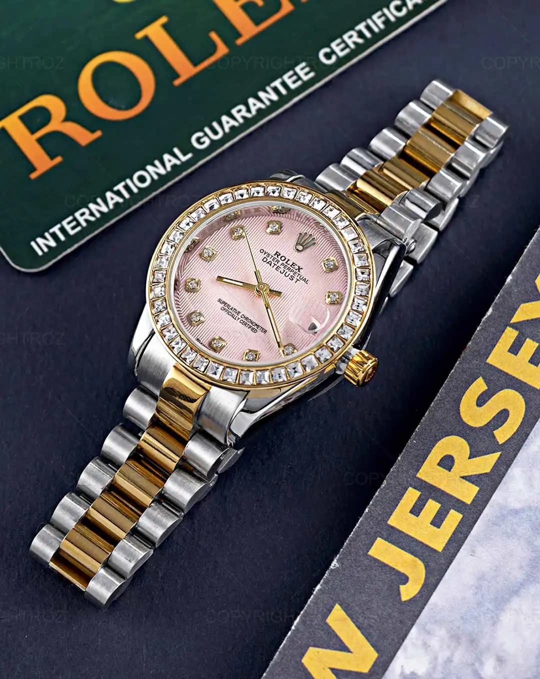 ساعت مچی زنانه رولکس ROLEX طرح دیت جاست مدل 1411 — تصویر ۴