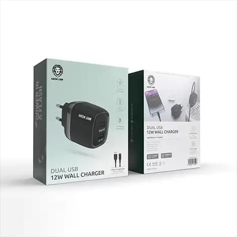 شارژر دیواری دو پورت گرین لاین با کابل لایتنینگ Green Wall Charger Dual Port 12W PVC Lightning — تصویر ۵