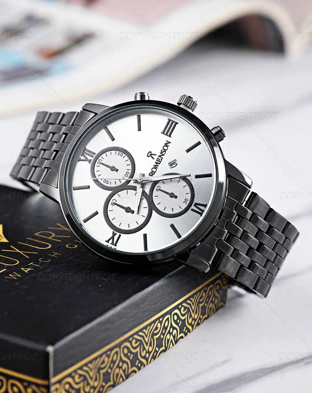 ساعت مچی مردانه رومانسون ROMANSON طرح 3 موتوره مدل 1389 — تصویر ۱۲