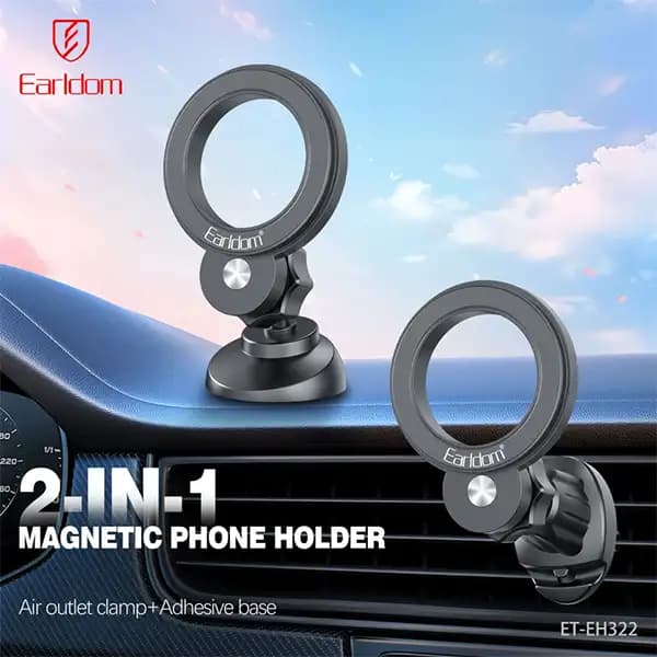 پایه نگهدارنده گوشی موبایل ارلدام مدل 2IN1 AIR/Clip EH322 — تصویر ۹