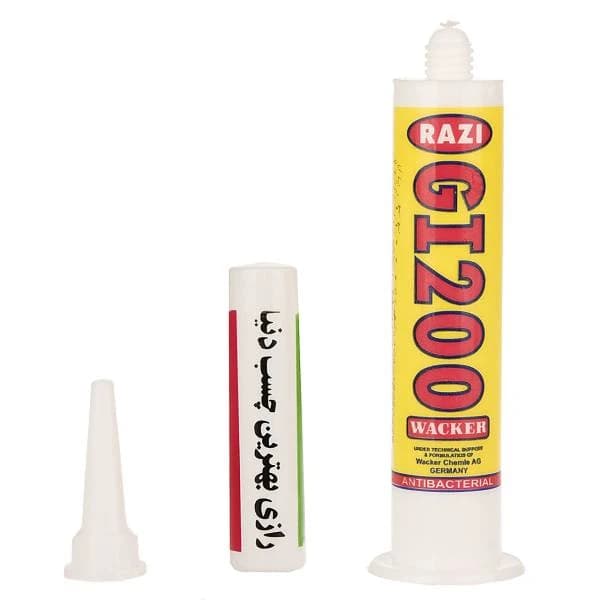 چسب آکواریوم سیلیکونی رازی مدل GI200 تیوپی 30 میل — تصویر ۳