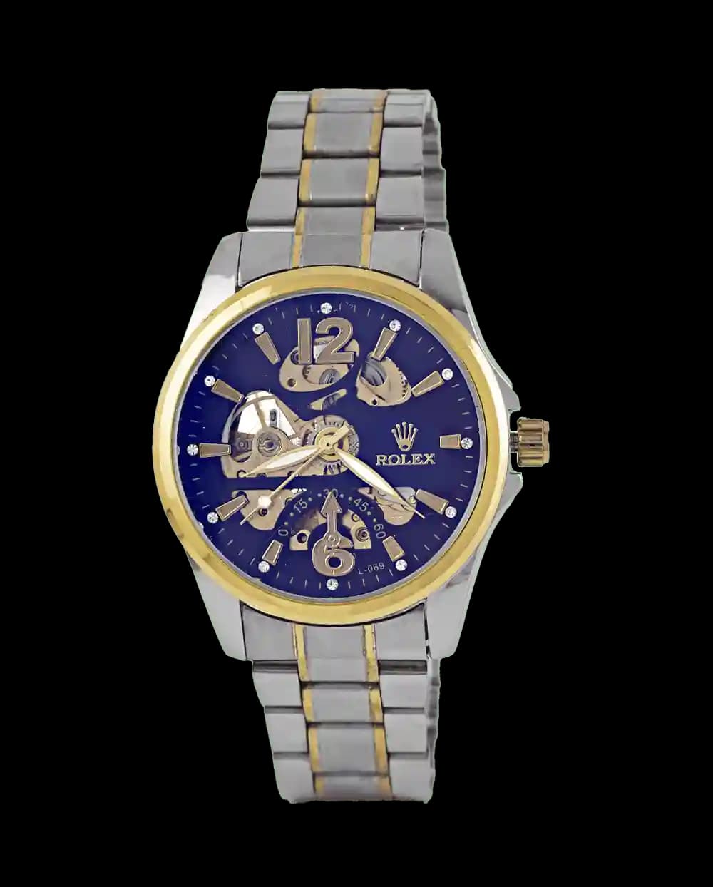 ساعت مچی اتوماتیک و کوکی رولکس ROLEX طرح اسکلتون مدل 1345