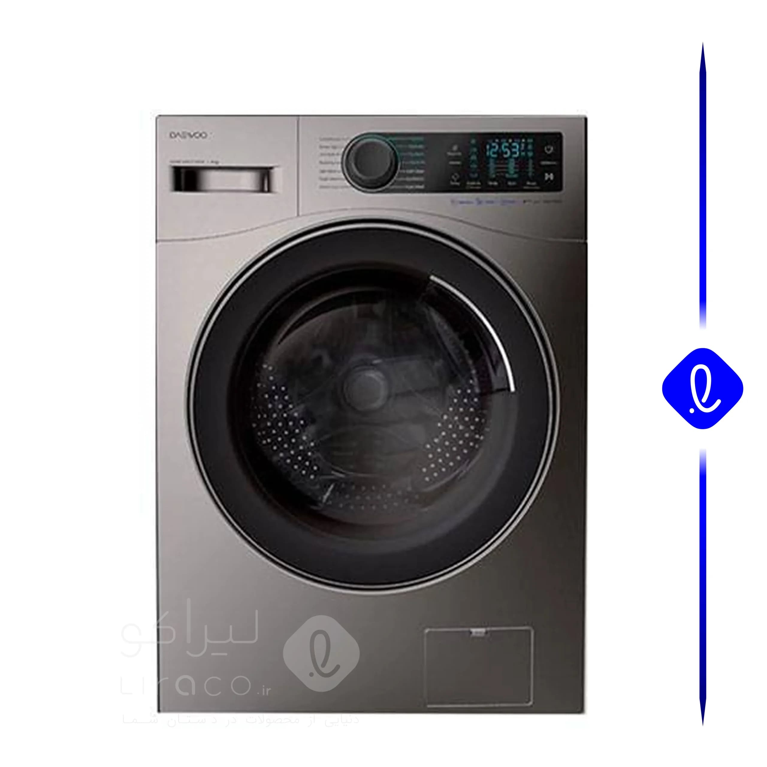 ماشین لباسشویی دوو LM990S نقره ای ظرفیت 9 کیلوگرم