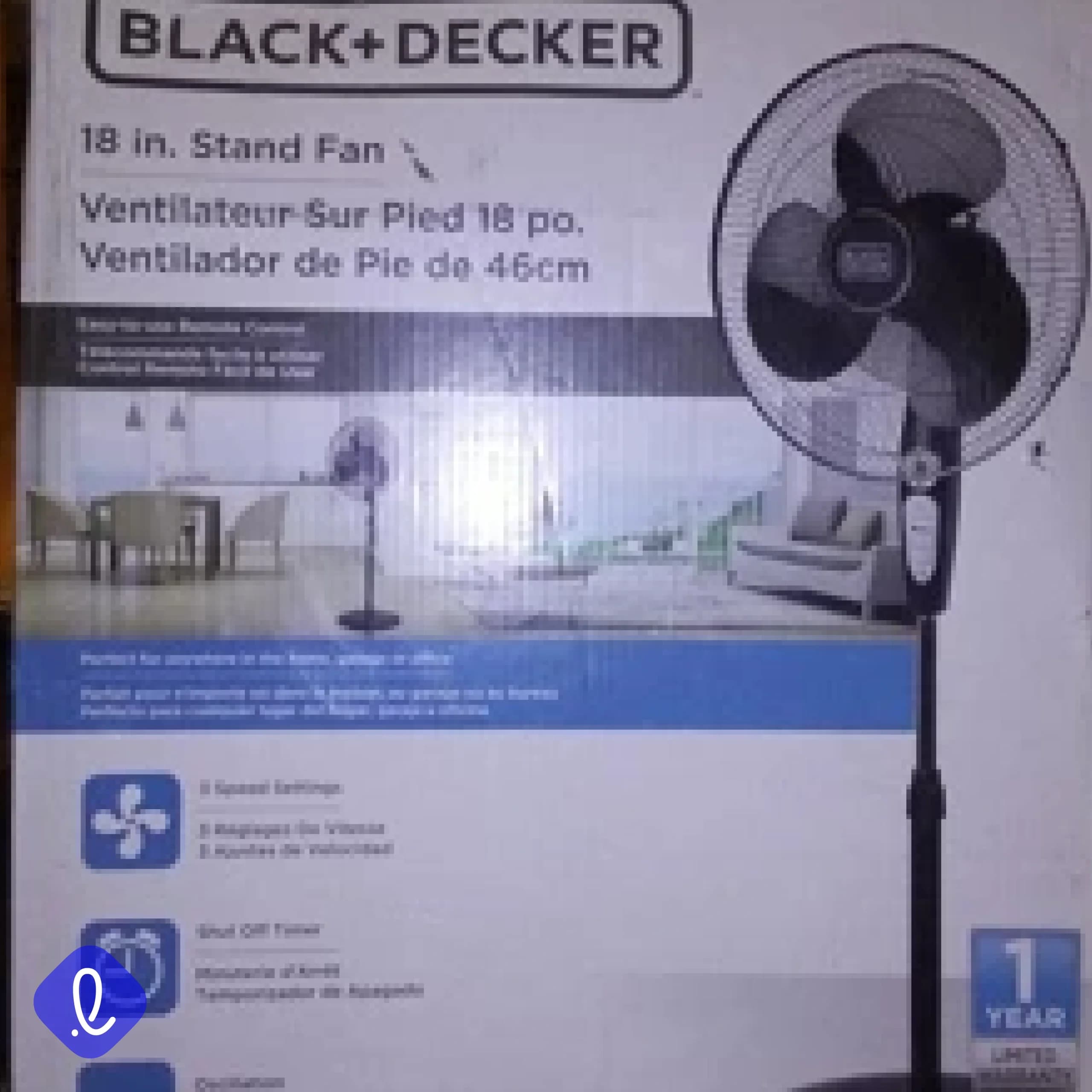 پنکه ایستاده بلک اند دکر مدل FS1620R-B5 — تصویر ۴
