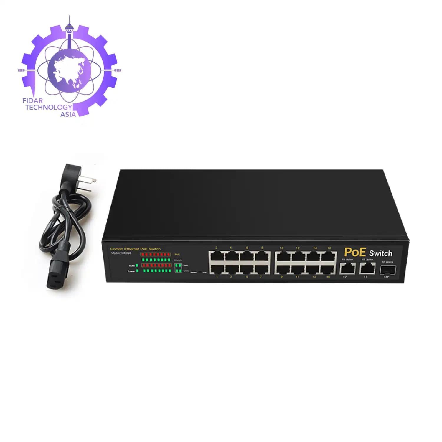 سوئیچ 16 پورت POE مارلیک تک TXE028 در بازار شبکه — تصویر ۳