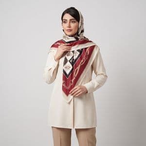 روسری ابریشم توییل زنانه مدل H04 با طول و عرض 125×125 سانتیمتر