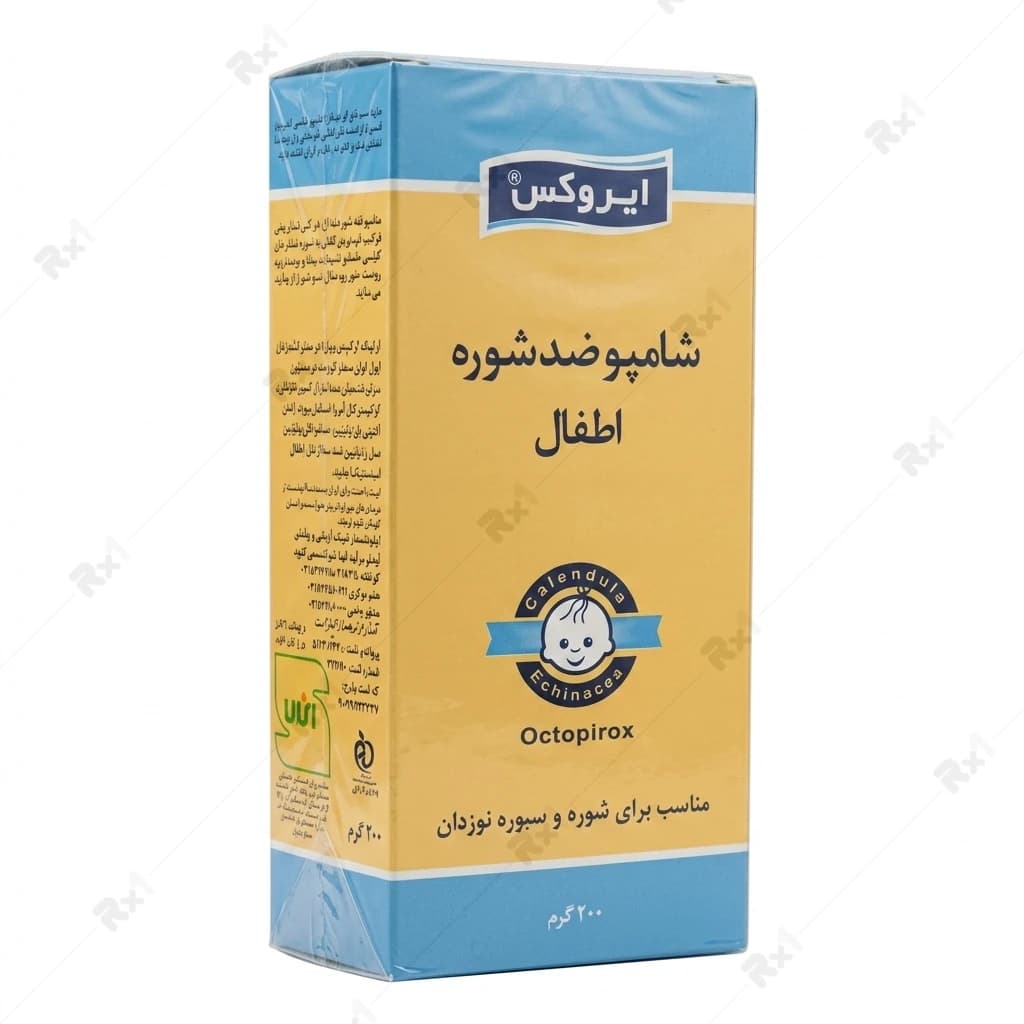 شامپو بچه ضد شوره ایروکس حجم 200 میلی لیتر