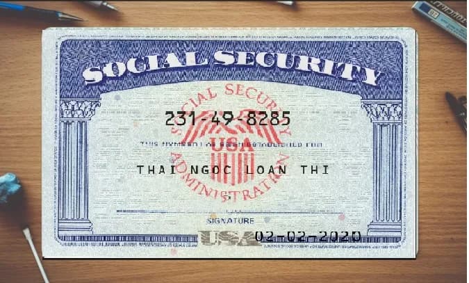 دانلود فایل لایه باز SSN کارت آمریکا — تصویر ۲