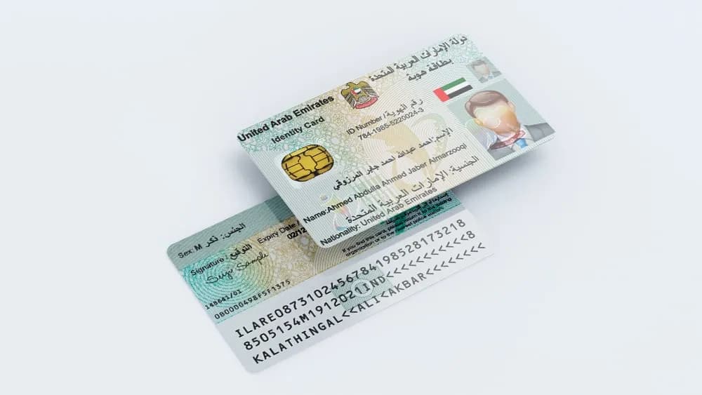دانلود فایل آیدی کارت امارات لایه باز (مخصوص چاپ) — تصویر ۳