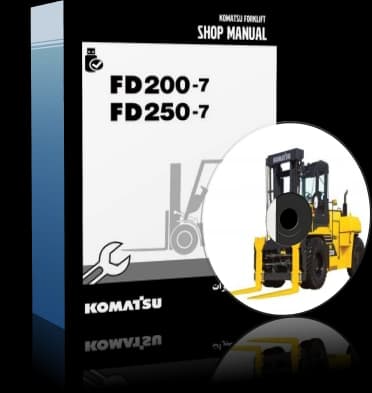 کاتالوگ راهنما (شاپ منوال) لیفتراک کوماتسو مدل FD200-7 و FD250-7 — تصویر ۲
