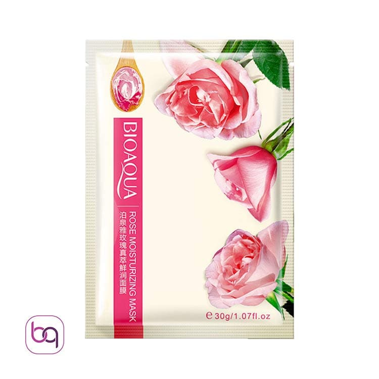 ماسک ورقه ای صورت عصاره گل رز بیوآکوا Bioaqua