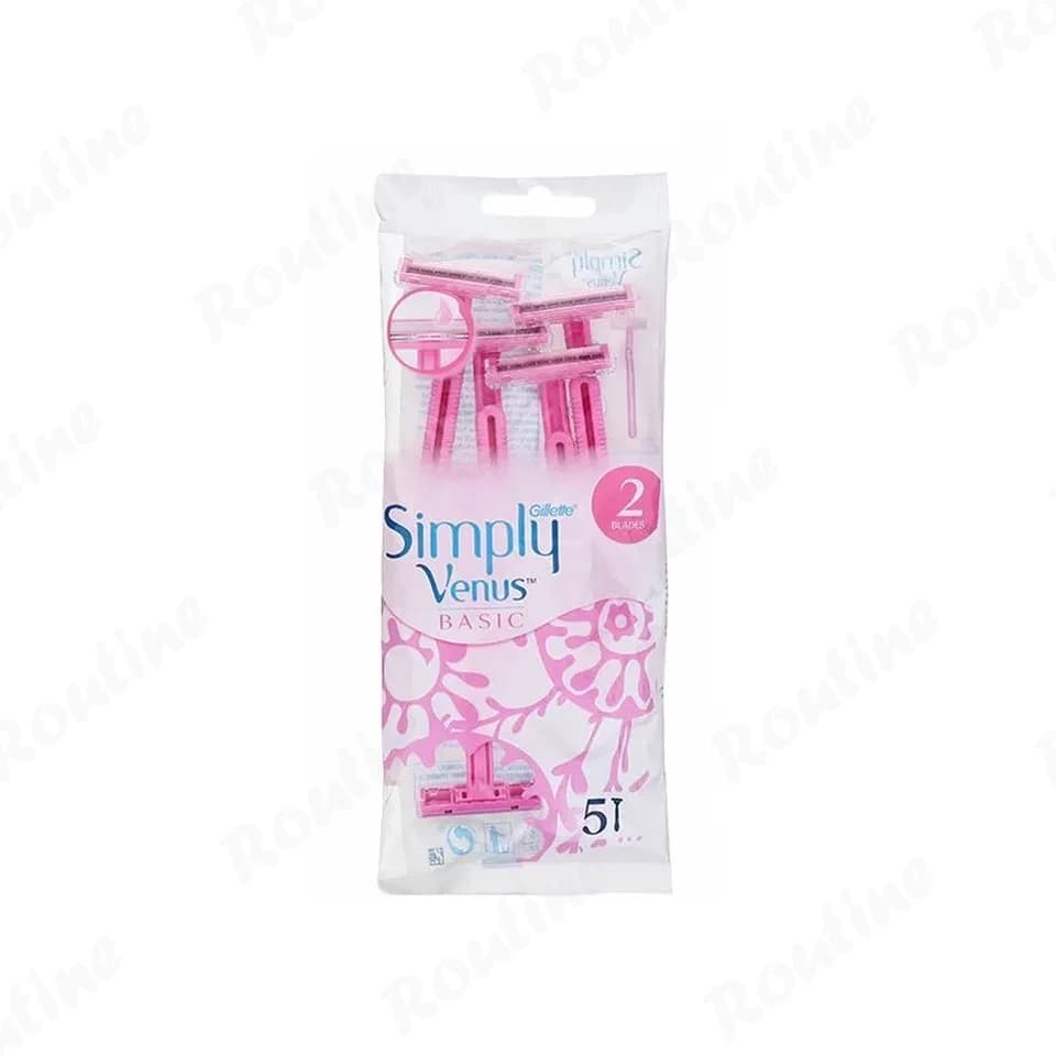خودتراش زنانه ژیلت مدل Venus Simply 2 بسته 5 عددی — تصویر ۴