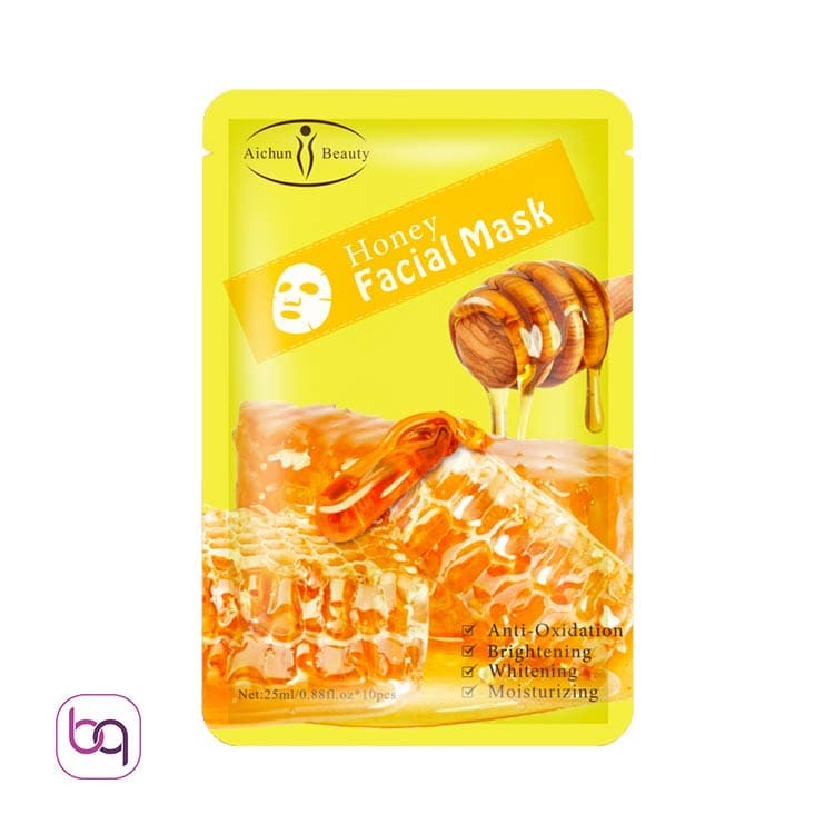 ماسک ورقه ای صورت عسل آیچون بیوتی aichun beauty پک 10 عددی