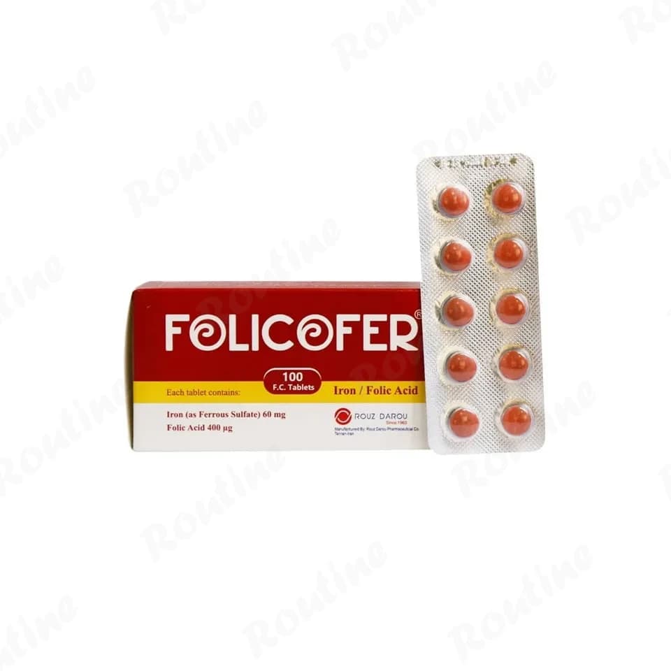 قرص فولیکوفر روز دارو 100 عددی — تصویر ۵