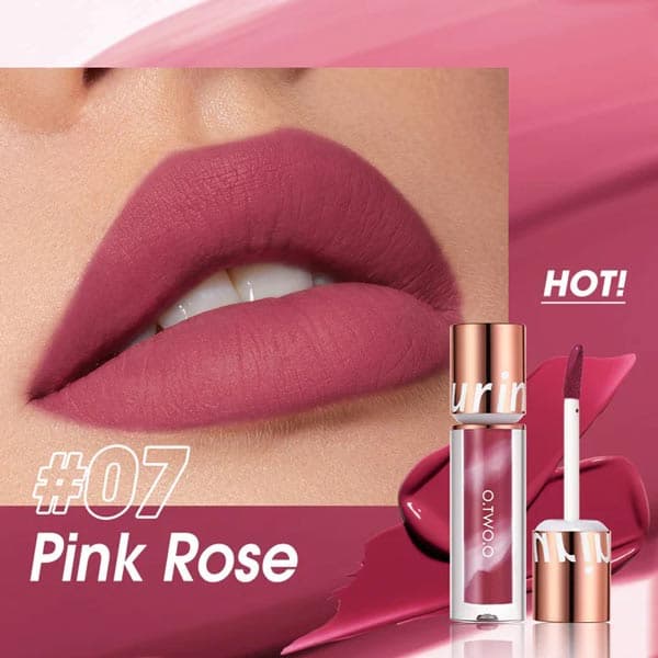 رژ لب مایع مدل PINK ROSE شماره 07 او تو او — تصویر ۸