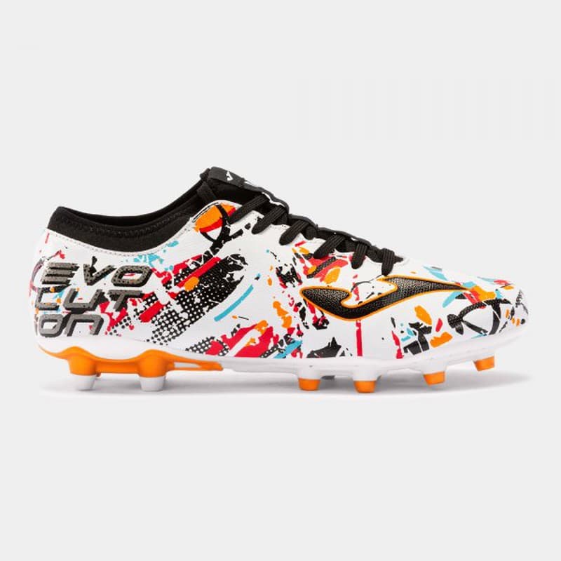 کفش فوتبال جوما مدل EVOLUTION 2316 WHITE BLACK ORANGE FIRM