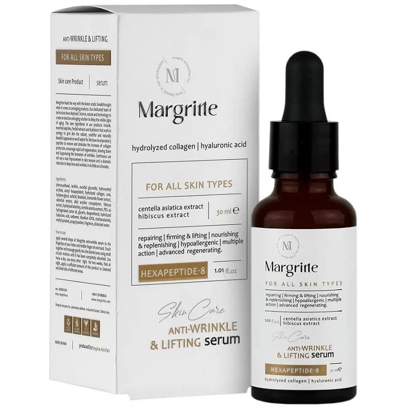 سرم ضد چروک و لیفتینگ مارگریت مدل HEXAPEPTIDE حجم 30mL