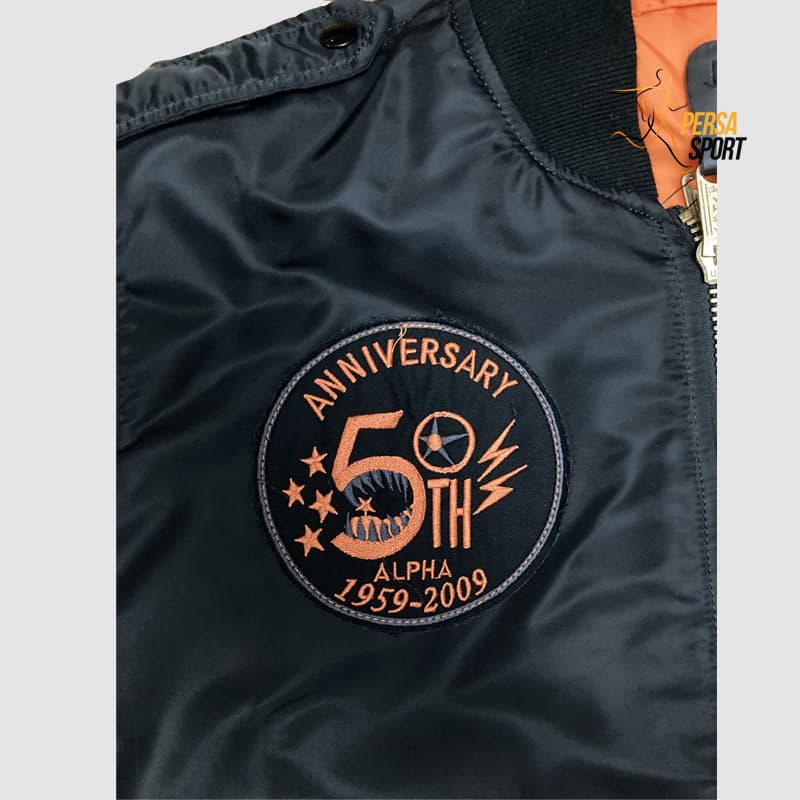 کاپشن خلبانی مردانه آلفا MA1 Anniversary Black — تصویر ۷