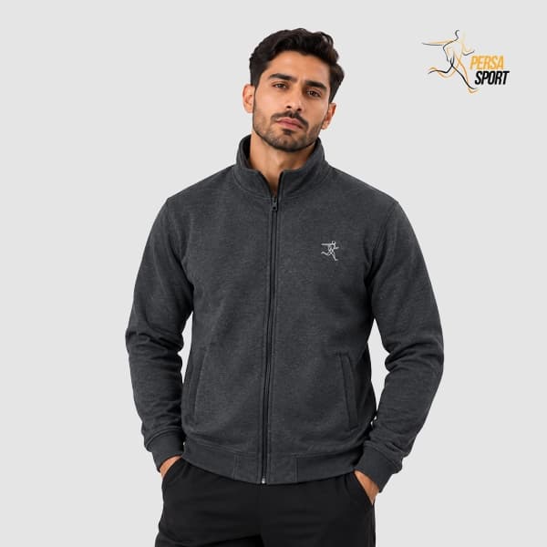 سویشرت فول زیپ پرسااسپرت Tiger 2 Dark Gray — تصویر ۶