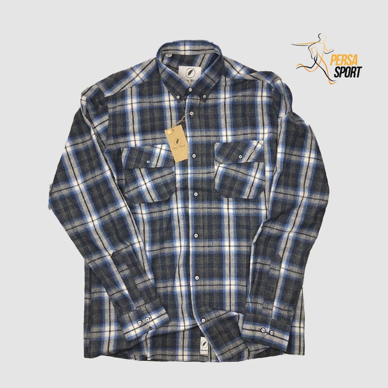 پیراهن مردانه پرساویر Persa Check Blue White