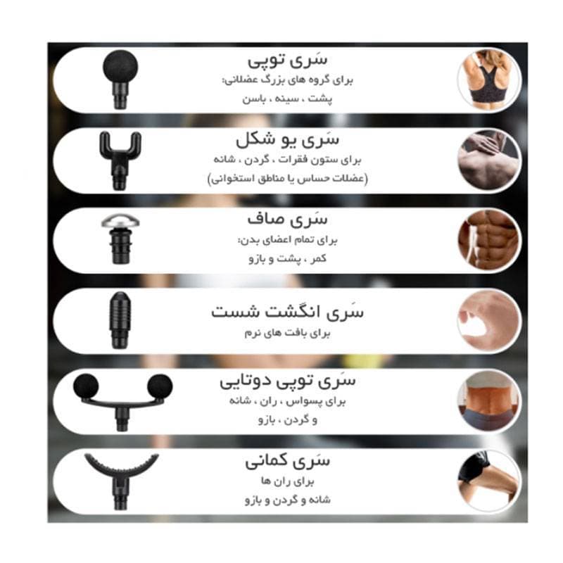 ماساژ گان مستر رست Mr Rest Massage Gun KM17 — تصویر ۱۰