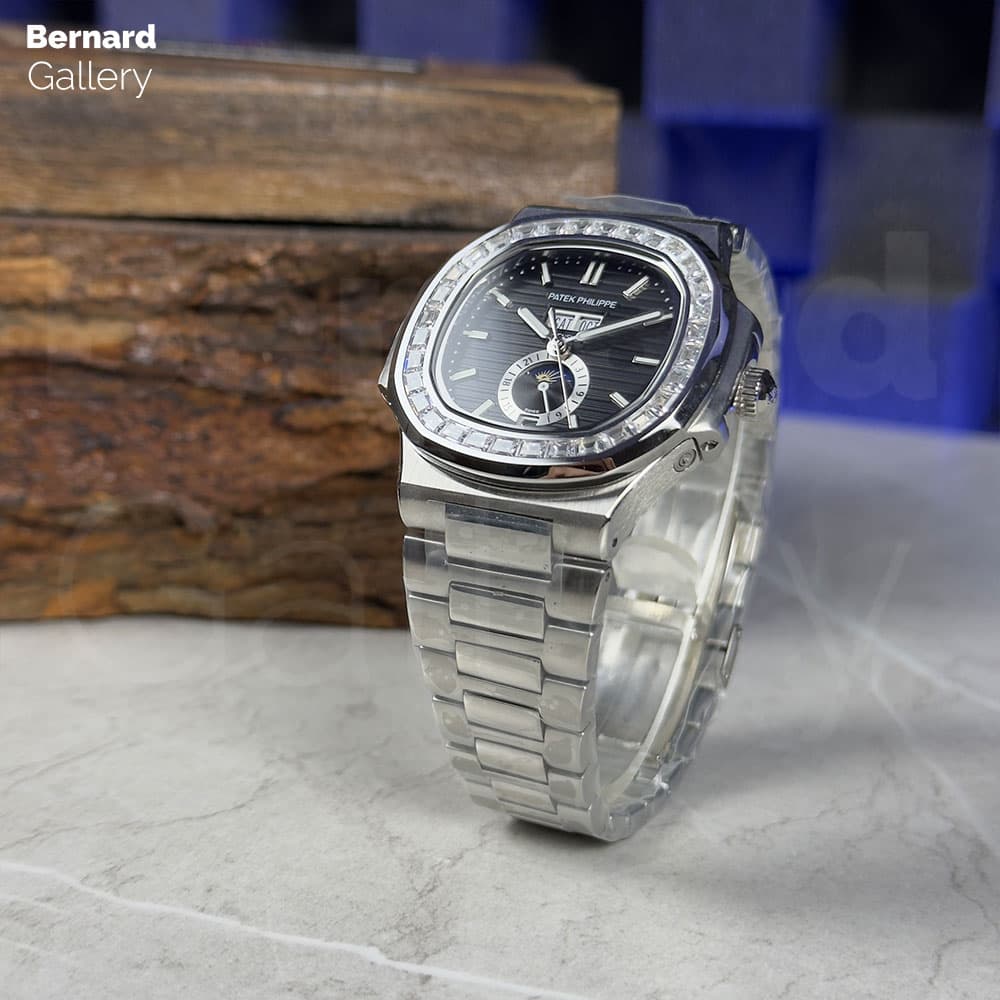 ساعت مچی مردانه پتک فیلیپ Patek Philippe Nautilus MoonPhase Diamonds 11636D — تصویر ۵