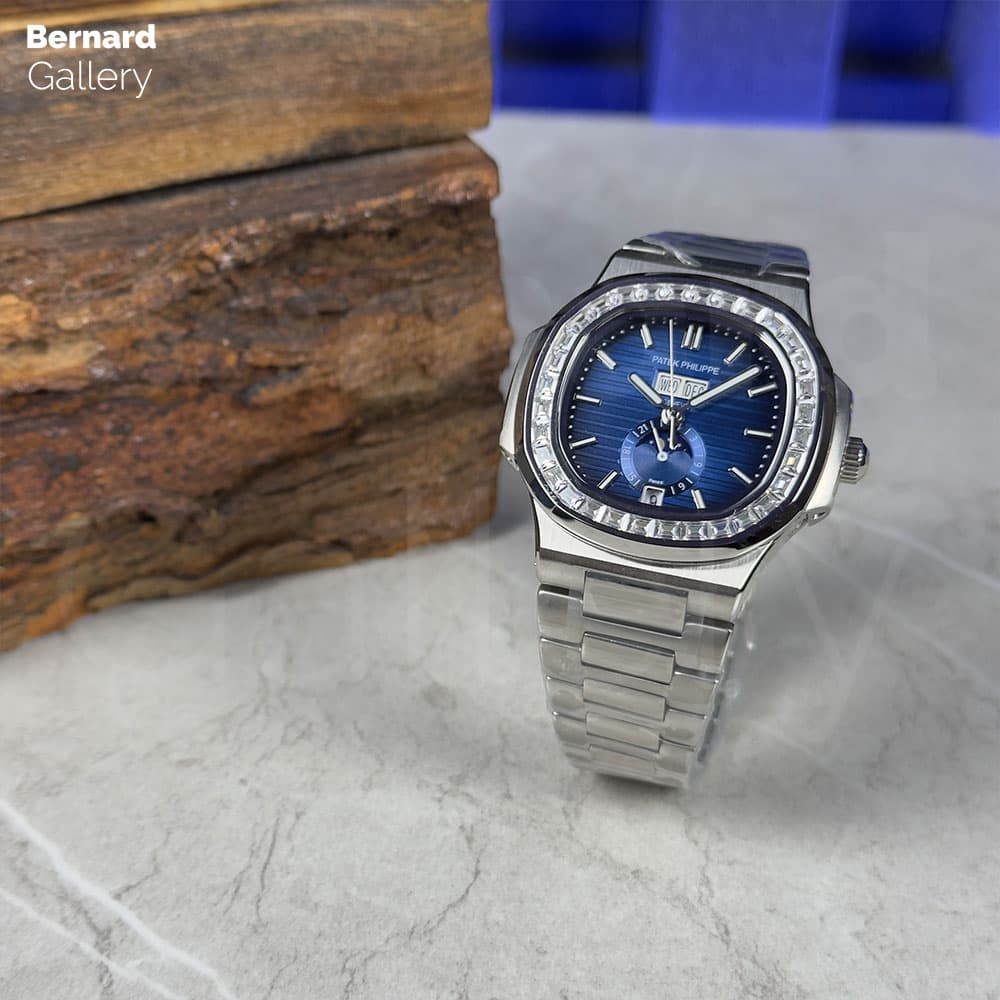 ساعت مچی مردانه پتک فیلیپ Patek Philippe Nautilus MoonPhase Diamonds — تصویر ۴