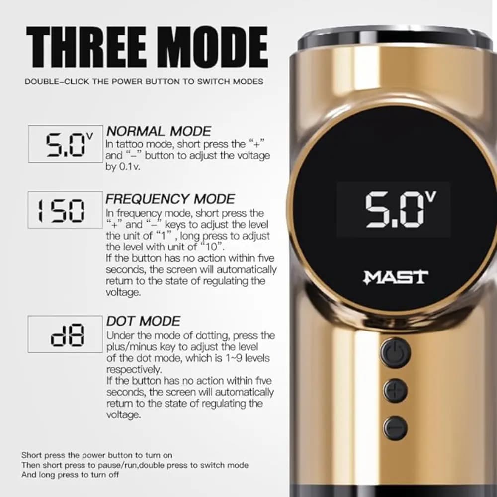 دستگاه تتو وایرلس مست آرچر 5 ستاره Mast Archer 5 Star Wireless — تصویر ۶