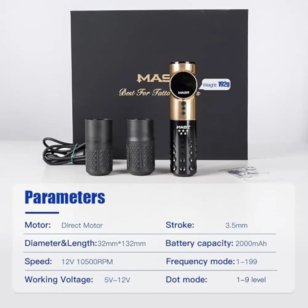دستگاه تتو وایرلس مست آرچر 5 ستاره Mast Archer 5 Star Wireless — تصویر ۹