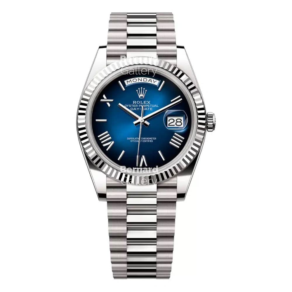 ساعت مچی مردانه رولکس کیفیت مستر کلین Rolex Day-Date Blue ombré Dial