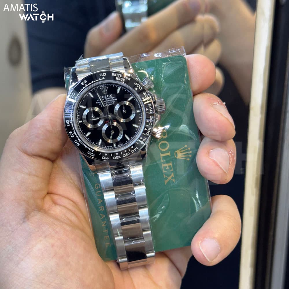 ساعت مچی مردانه رولکس کیفیت مستر کلین Rolex Cosmograph Daytona Oystersteel — تصویر ۱۰