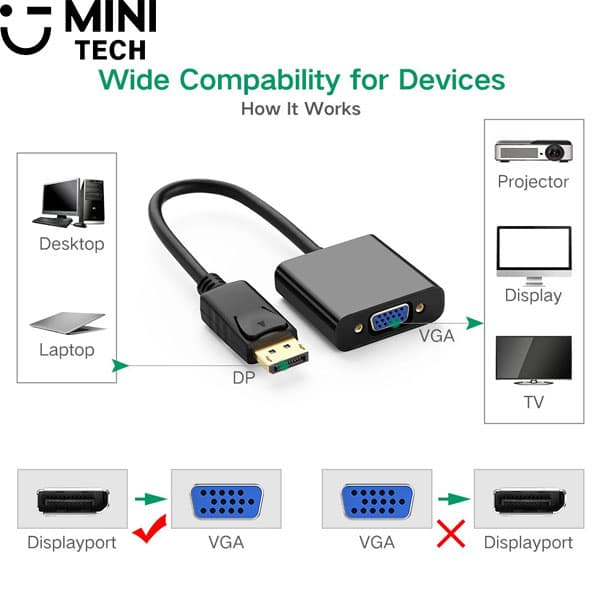 تبدیل DP به VGA مینی تک — تصویر ۱۱