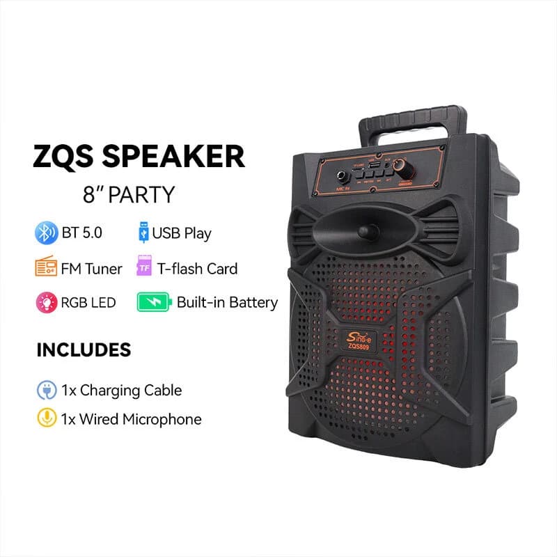 اسپیکر بلوتوثی سینگ ای ZQS809 + میکروفون — تصویر ۹
