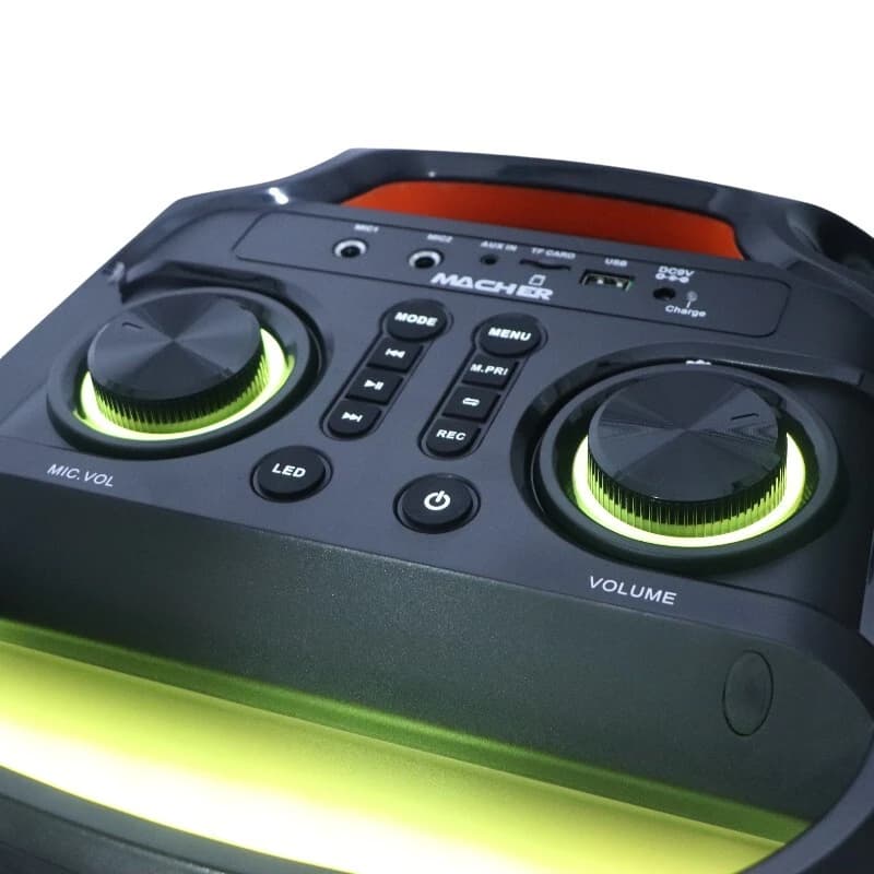اسپیکر بلوتوثی مچر MR-880 + میکروفون و ریموت کنترل — تصویر ۹