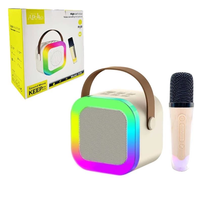 اسپیکر بلوتوثی آپولو A19 RGB + میکروفون — تصویر ۹