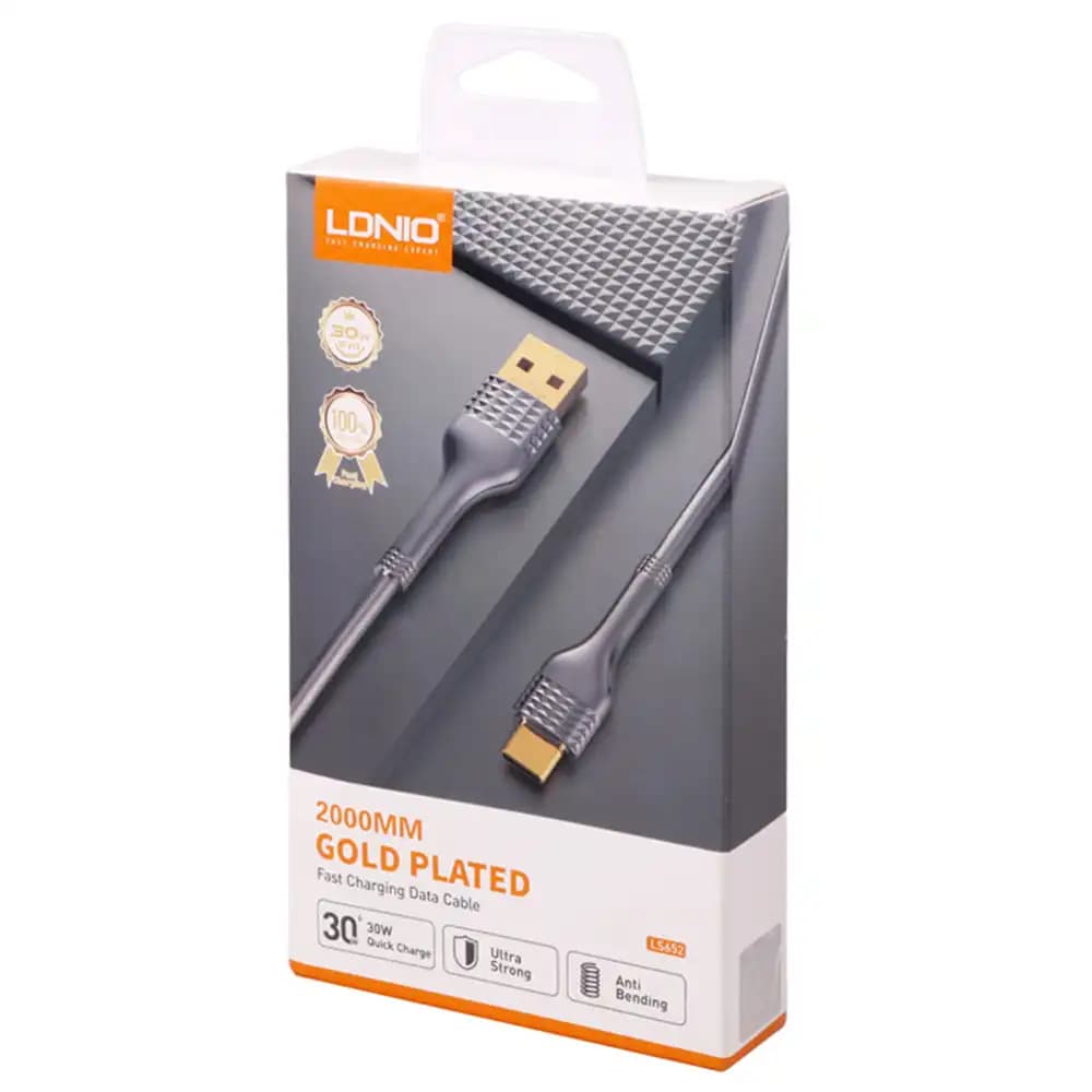 کابل تبدیل USB به USB-C الدینیو مدل LS652 طول 2 متر — تصویر ۱۲