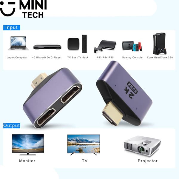 تبدیل 1به2 HDMI مینی تک — تصویر ۶