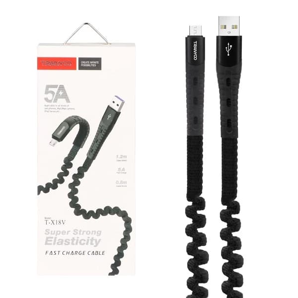 کابل تبدیل USB به MicroUsb ترانیو مدل T-X18V طول 1متر — تصویر ۴