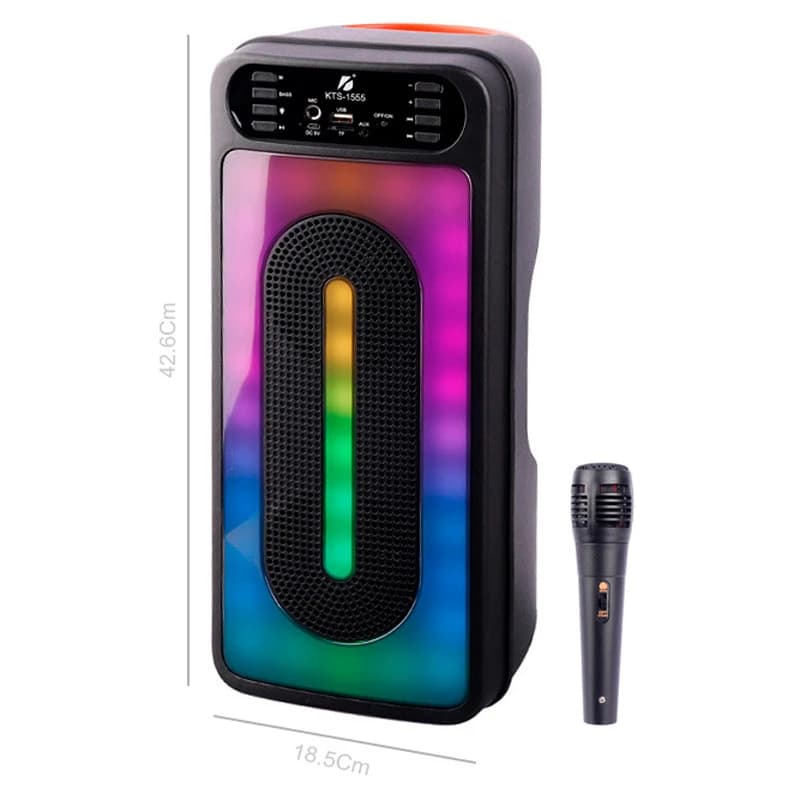اسپیکر بلوتوثی رم و فلش خور KTS-1555 + میکروفون — تصویر ۱۰