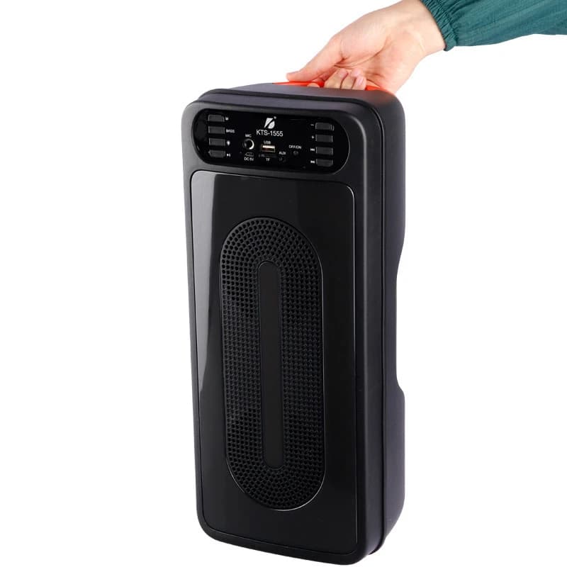 اسپیکر بلوتوثی رم و فلش خور KTS-1555 + میکروفون — تصویر ۹