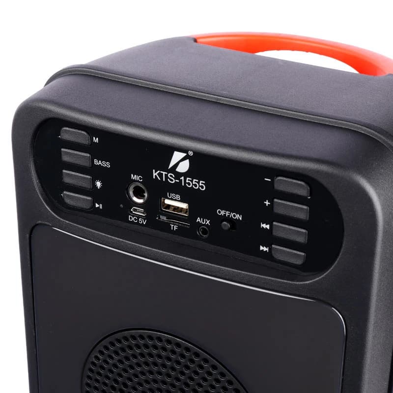 اسپیکر بلوتوثی رم و فلش خور KTS-1555 + میکروفون — تصویر ۸