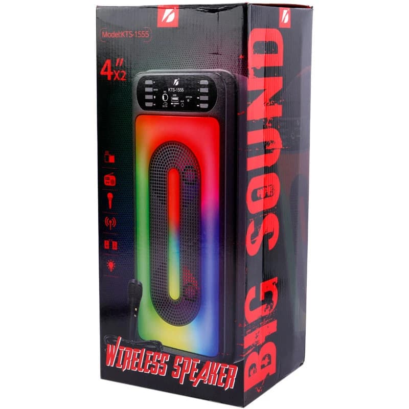 اسپیکر بلوتوثی رم و فلش خور KTS-1555 + میکروفون — تصویر ۳