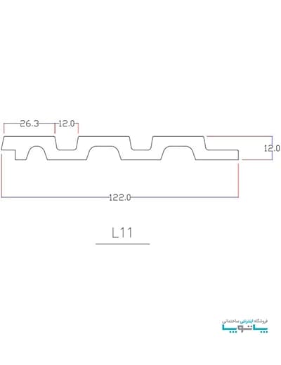 دیوارپوش لوور پلی استایرن بهینا کد L11-12 — تصویر ۳