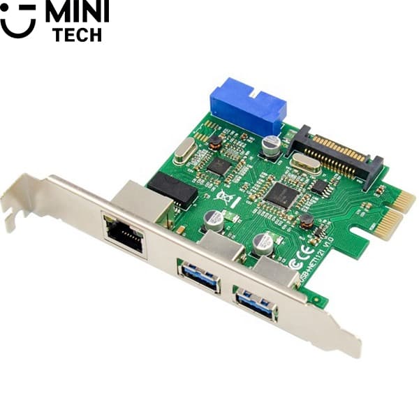 کارت PCI-E به USB3.0 و RG45 مینی تک