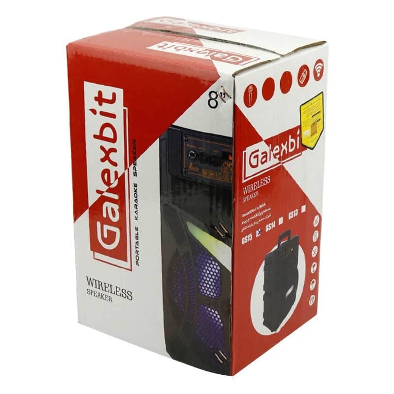 اسپیکر بلوتوثی گلکس بیت GS-15 + میکروفون و ریموت کنترل — تصویر ۱۱