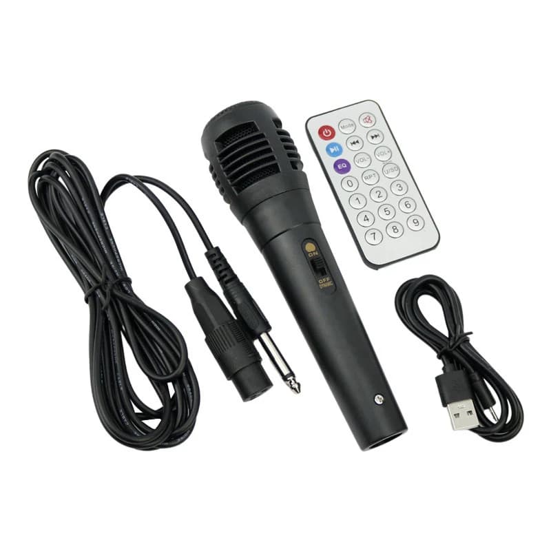 اسپیکر بلوتوثی گلکس بیت GS-15 + میکروفون و ریموت کنترل — تصویر ۹
